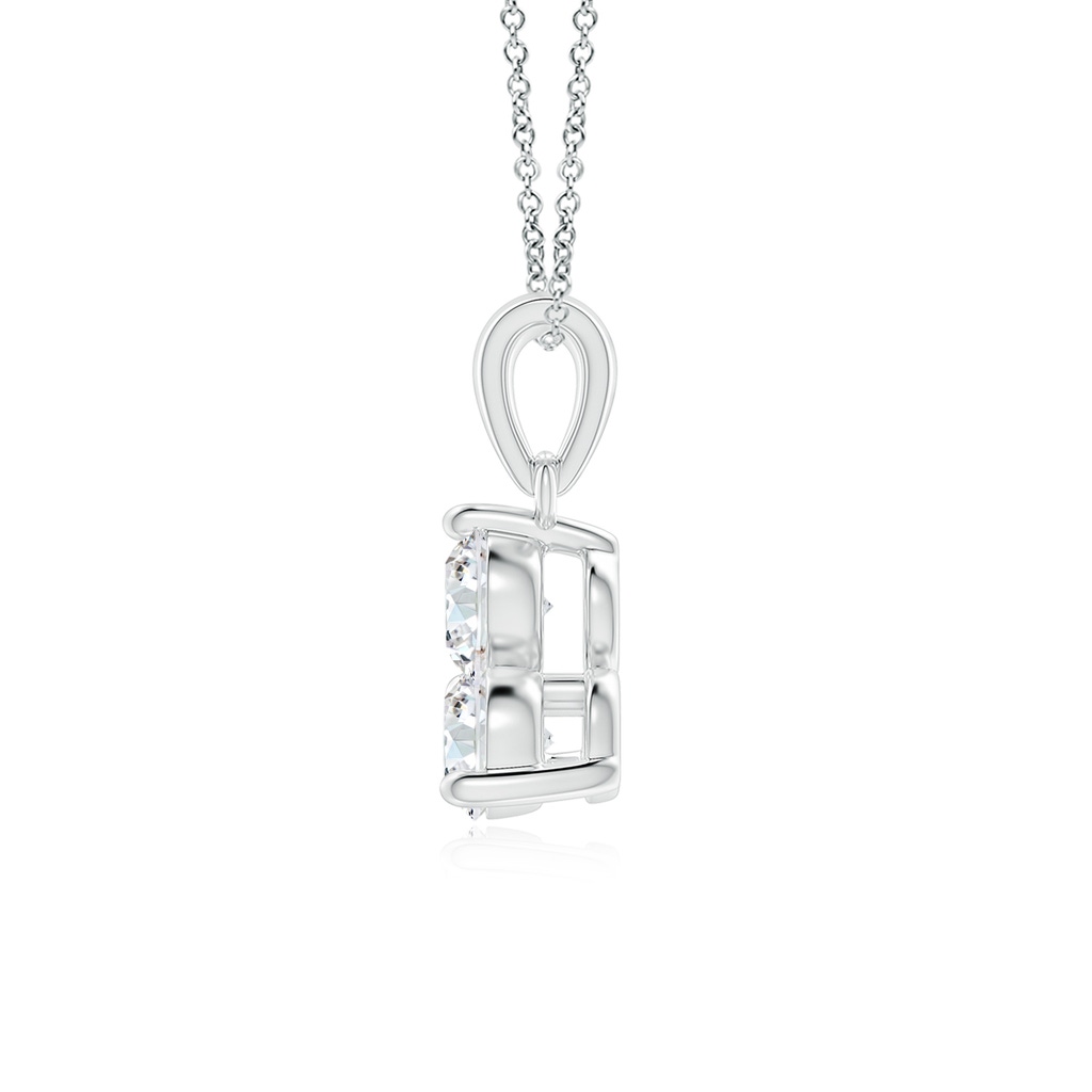 4.4mm GVS2 Round Diamond Three Stone Pendant in White Gold - side 199
