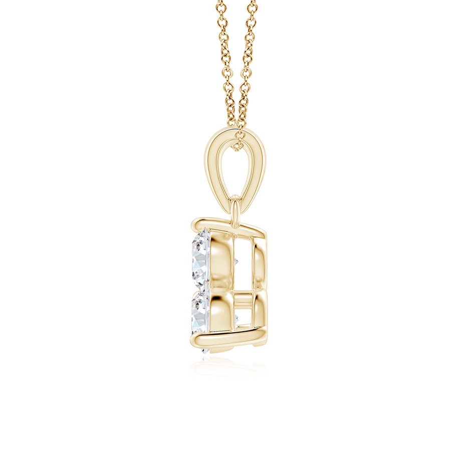 4.4mm GVS2 Round Diamond Three Stone Pendant in Yellow Gold side 199