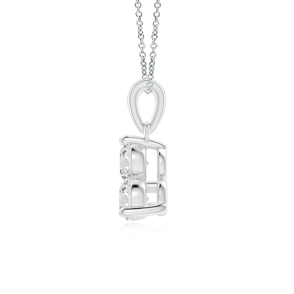 4.4mm HSI2 Round Diamond Three Stone Pendant in White Gold side 199