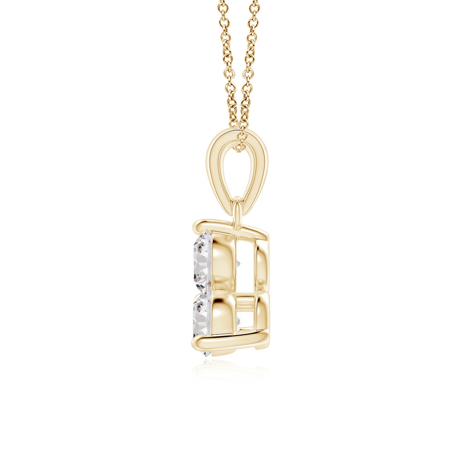 4.4mm IJI1I2 Round Diamond Three Stone Pendant in Yellow Gold side 199