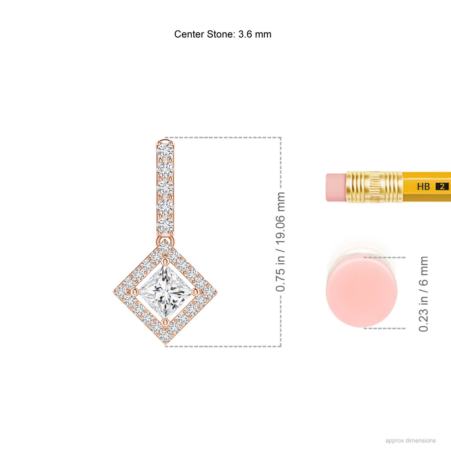 H, SI2 / 0.39 CT / 14 KT Rose Gold