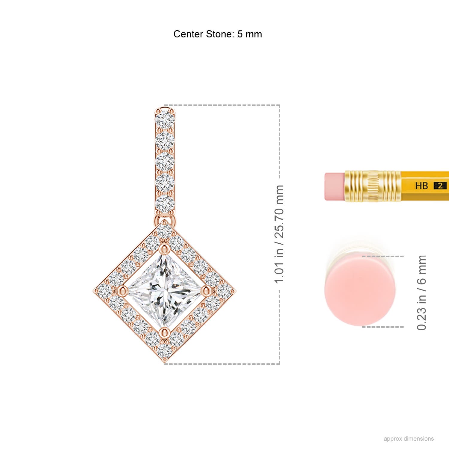 H, SI2 / 1.01 CT / 14 KT Rose Gold