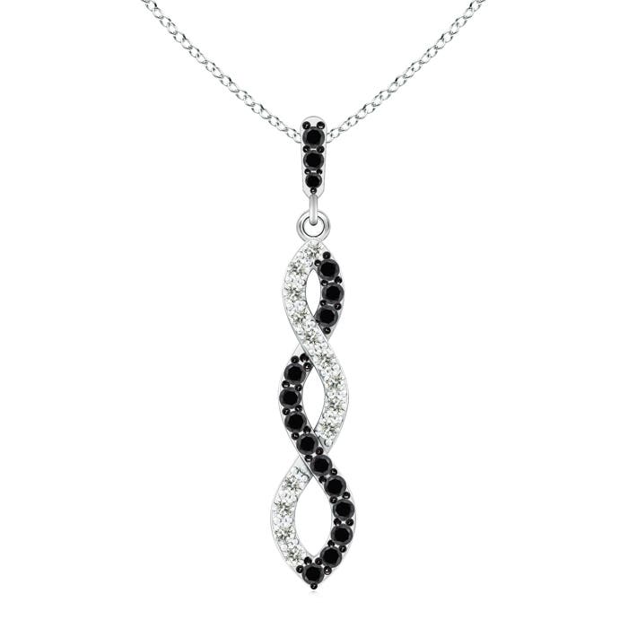 Music Heartbeat Black Diamond Necklace 1/15 ctw Sterling Silver | Kay