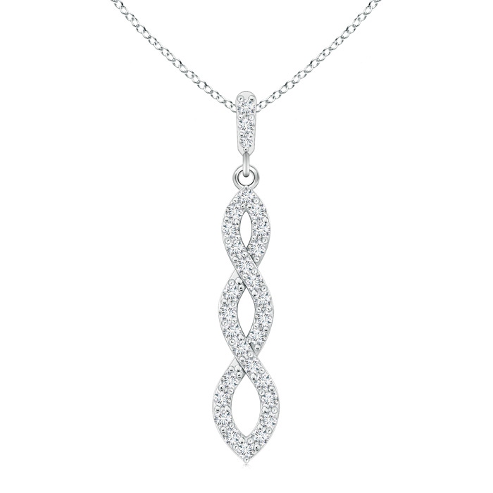 1.9mm GVS2 Diamond Infinity Twist Pendant in P950 Platinum 