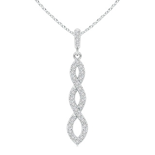 1.9mm HSI2 Diamond Infinity Twist Pendant in P950 Platinum