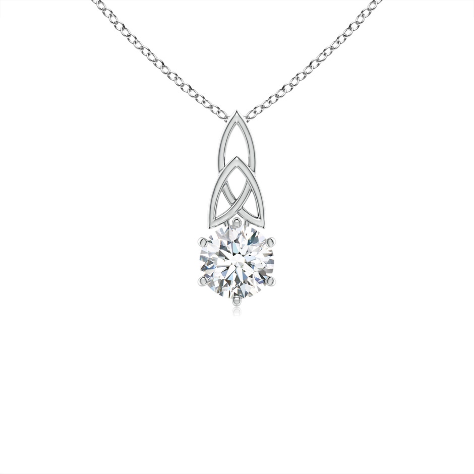 5.1mm GVS2 Solitaire Round Diamond Celtic Knot Pendant in P950 Platinum 