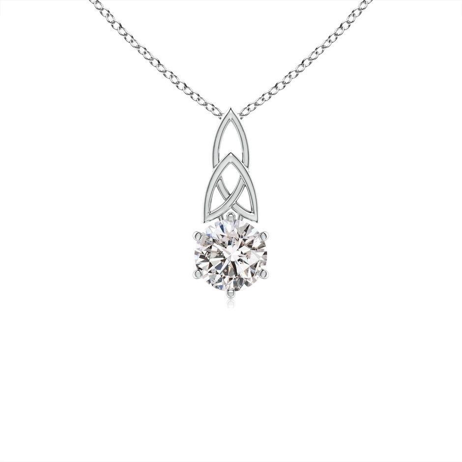 5.1mm IJI1I2 Solitaire Round Diamond Celtic Knot Pendant in P950 Platinum 