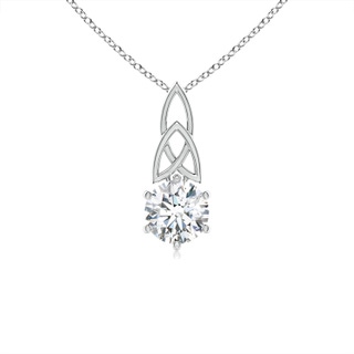 5.9mm GVS2 Solitaire Round Diamond Celtic Knot Pendant in 9K White Gold