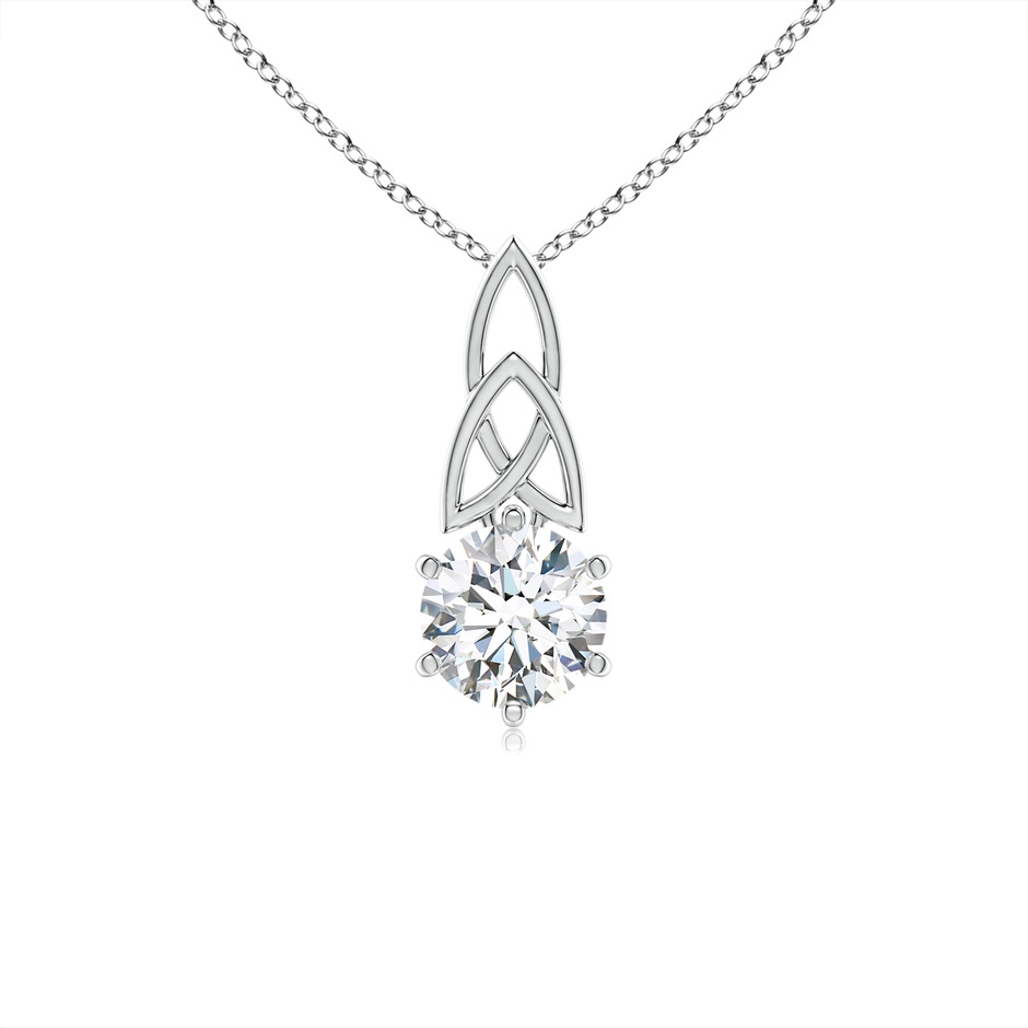 5.9mm GVS2 Solitaire Round Diamond Celtic Knot Pendant in P950 Platinum 