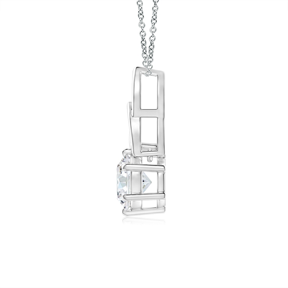 6.5mm GVS2 Solitaire Round Diamond Celtic Knot Pendant in P950 Platinum side-1