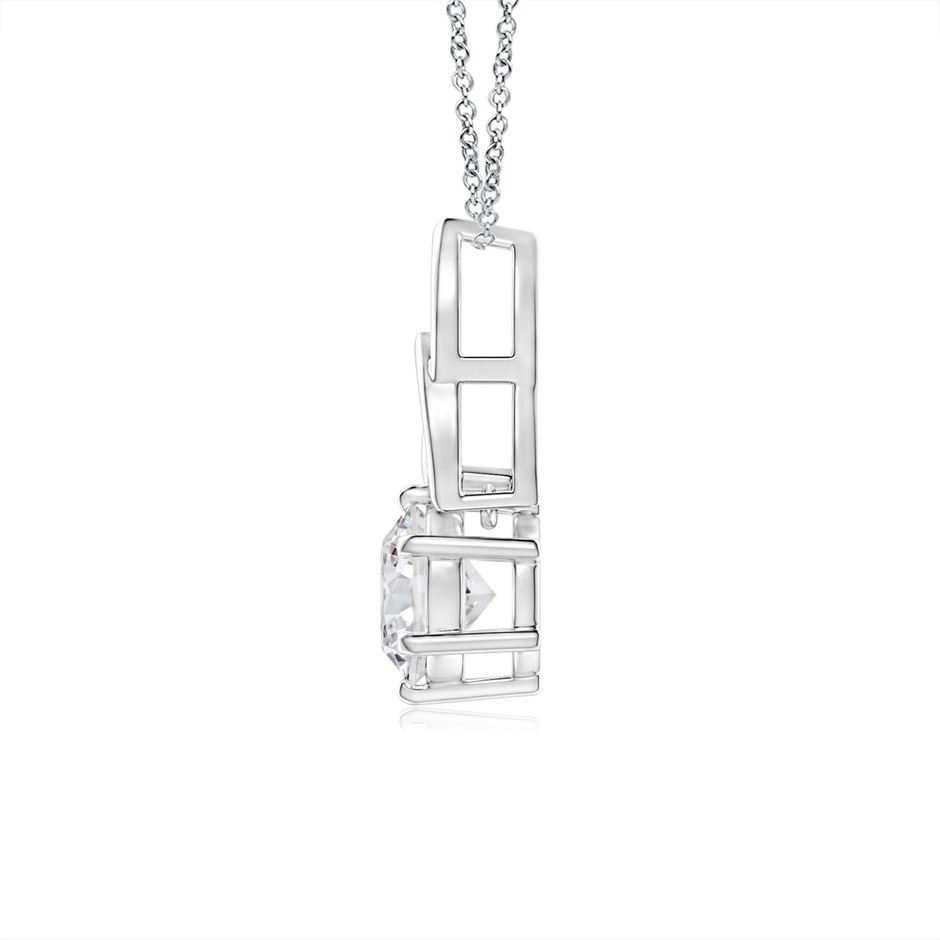 6.5mm HSI2 Solitaire Round Diamond Celtic Knot Pendant in P950 Platinum side-1