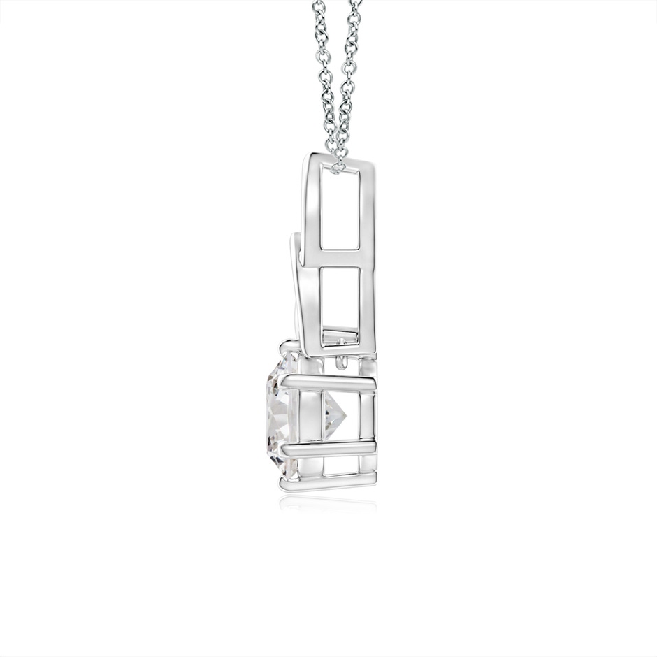 6.5mm IJI1I2 Solitaire Round Diamond Celtic Knot Pendant in White Gold side-1