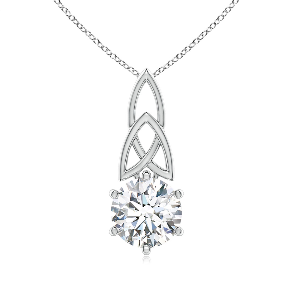 8mm GVS2 Solitaire Round Diamond Celtic Knot Pendant in P950 Platinum 