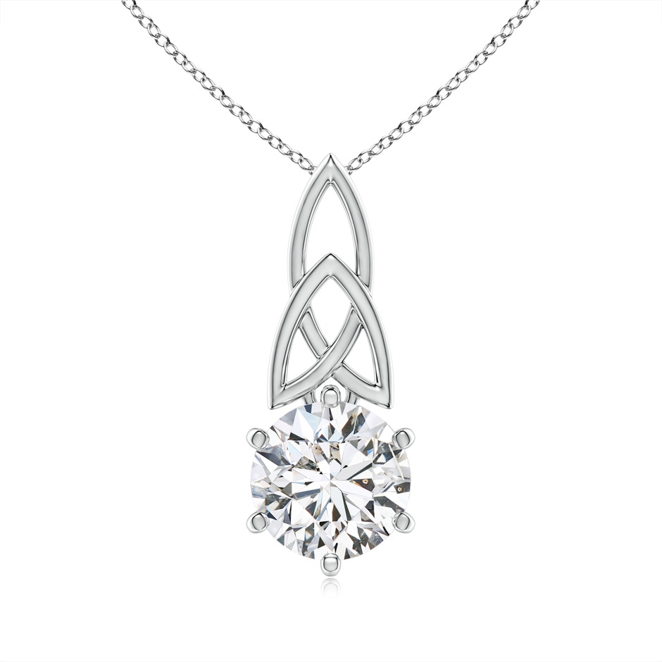 8mm HSI2 Solitaire Round Diamond Celtic Knot Pendant in P950 Platinum 
