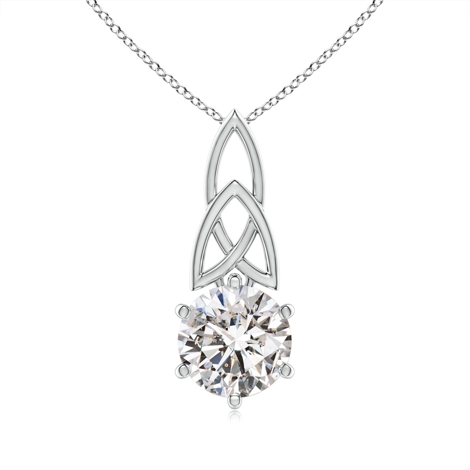 8mm IJI1I2 Solitaire Round Diamond Celtic Knot Pendant in P950 Platinum 