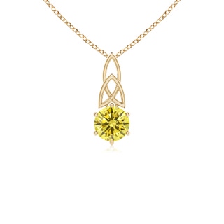 Round Fancy Intense, VS2 Yellow Diamond