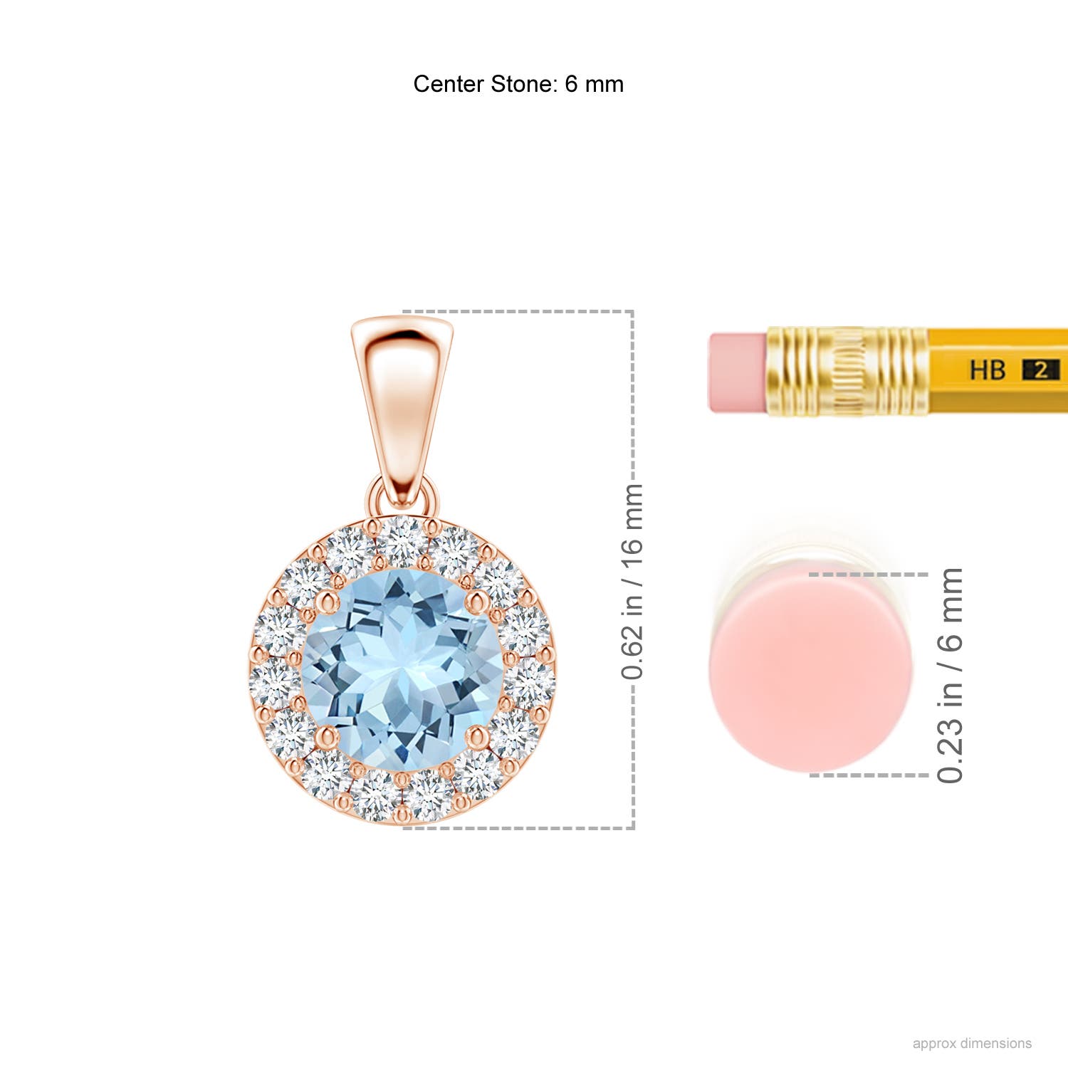 AAA - Aquamarine / 0.93 CT / 14 KT Rose Gold