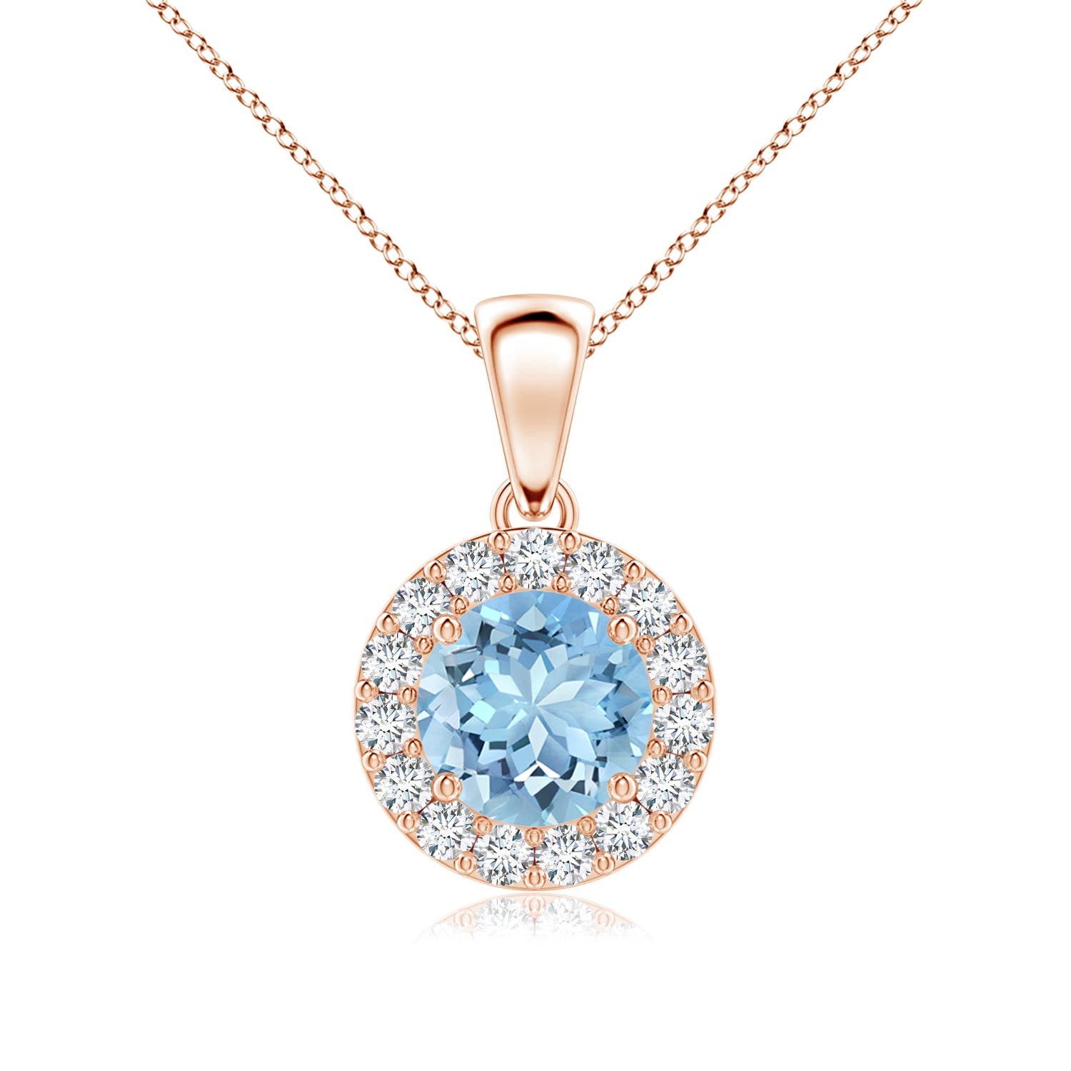 AAAA - Aquamarine / 0.93 CT / 14 KT Rose Gold