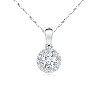 4.5mm GVS2 Round Diamond Halo Pendant in P950 Platinum