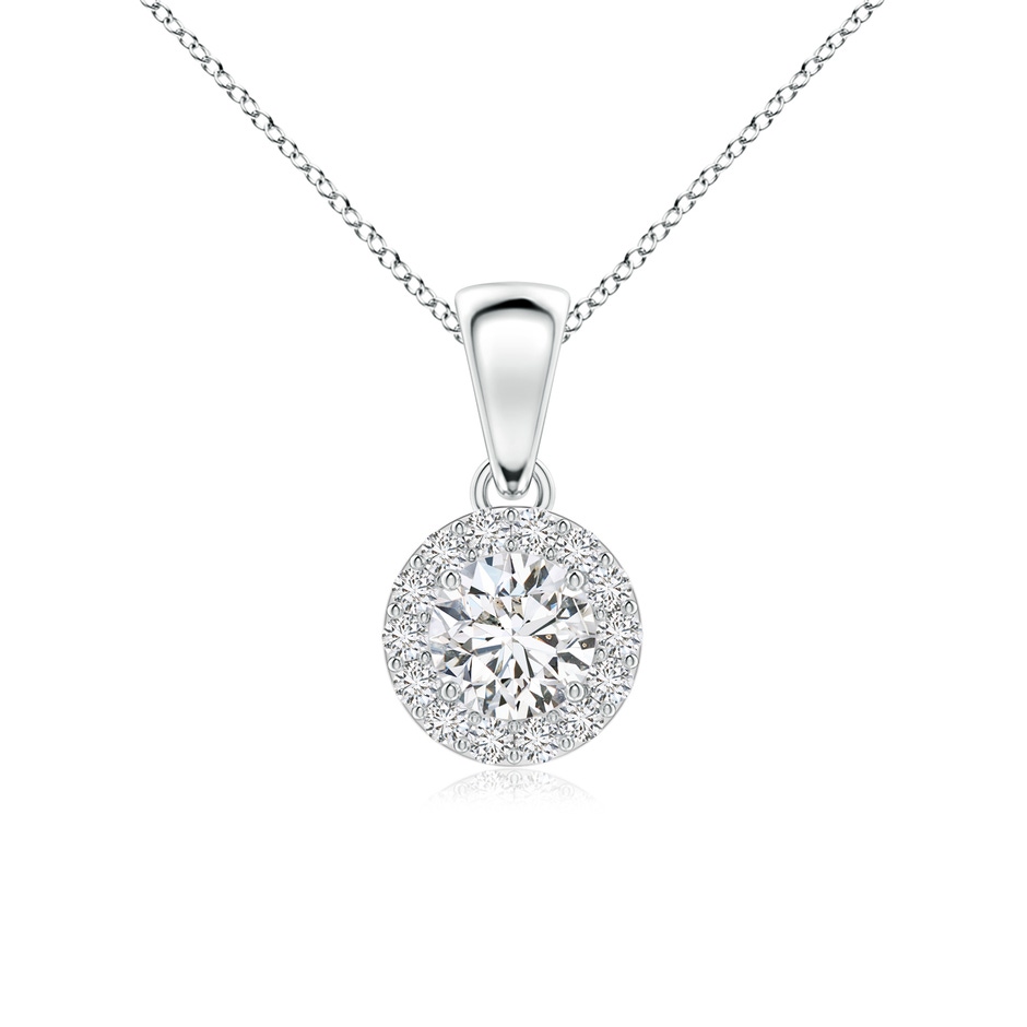 4.5mm HSI2 Round Diamond Halo Pendant in P950 Platinum 
