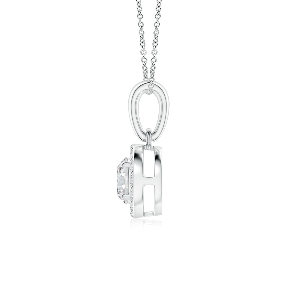 4.5mm HSI2 Round Diamond Halo Pendant in White Gold side-1