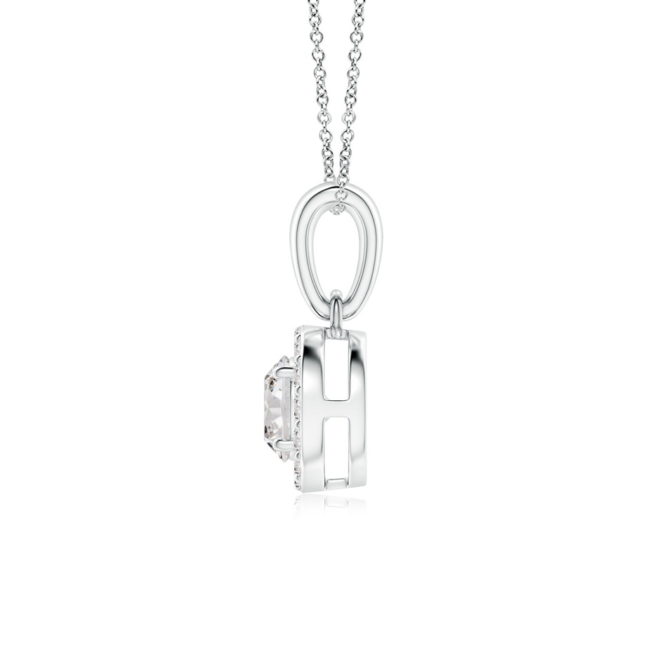 4.5mm IJI1I2 Round Diamond Halo Pendant in White Gold side-1