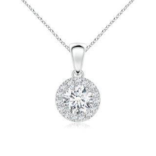 5.3mm GVS2 Round Diamond Halo Pendant in P950 Platinum