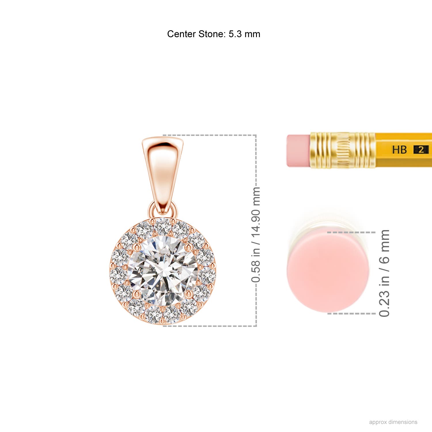 I-J, I1-I2 / 0.76 CT / 14 KT Rose Gold