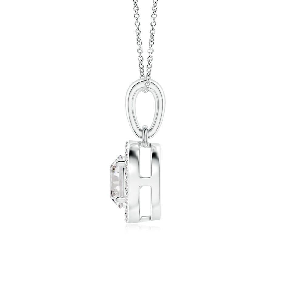 5.3mm IJI1I2 Round Diamond Halo Pendant in White Gold side-1