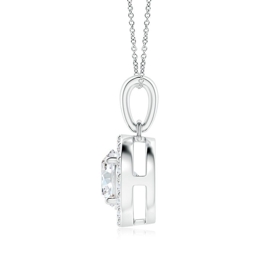 6mm GVS2 Round Diamond Halo Pendant in P950 Platinum side-1