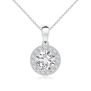 6mm HSI2 Round Diamond Halo Pendant in P950 Platinum