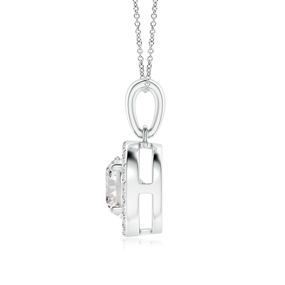 6mm IJI1I2 Round Diamond Halo Pendant in P950 Platinum side-1