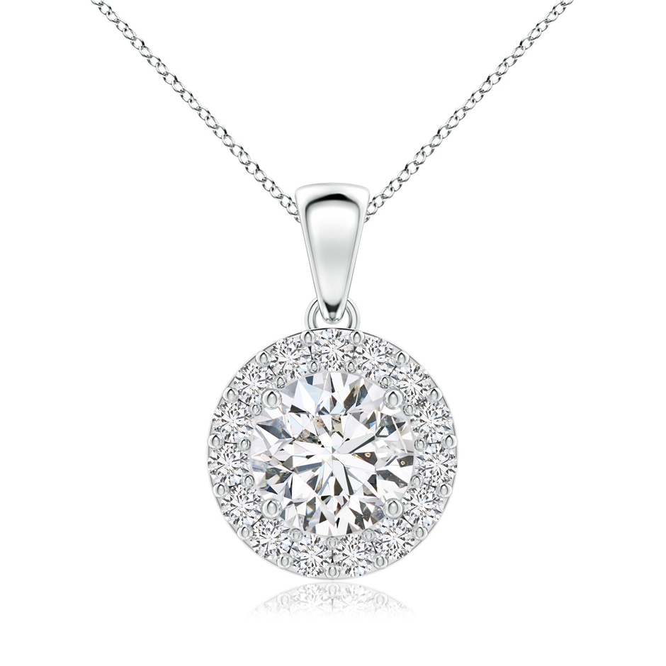 7.5mm HSI2 Round Diamond Halo Pendant in P950 Platinum 