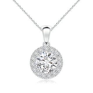 7mm HSI2 Round Diamond Halo Pendant in P950 Platinum