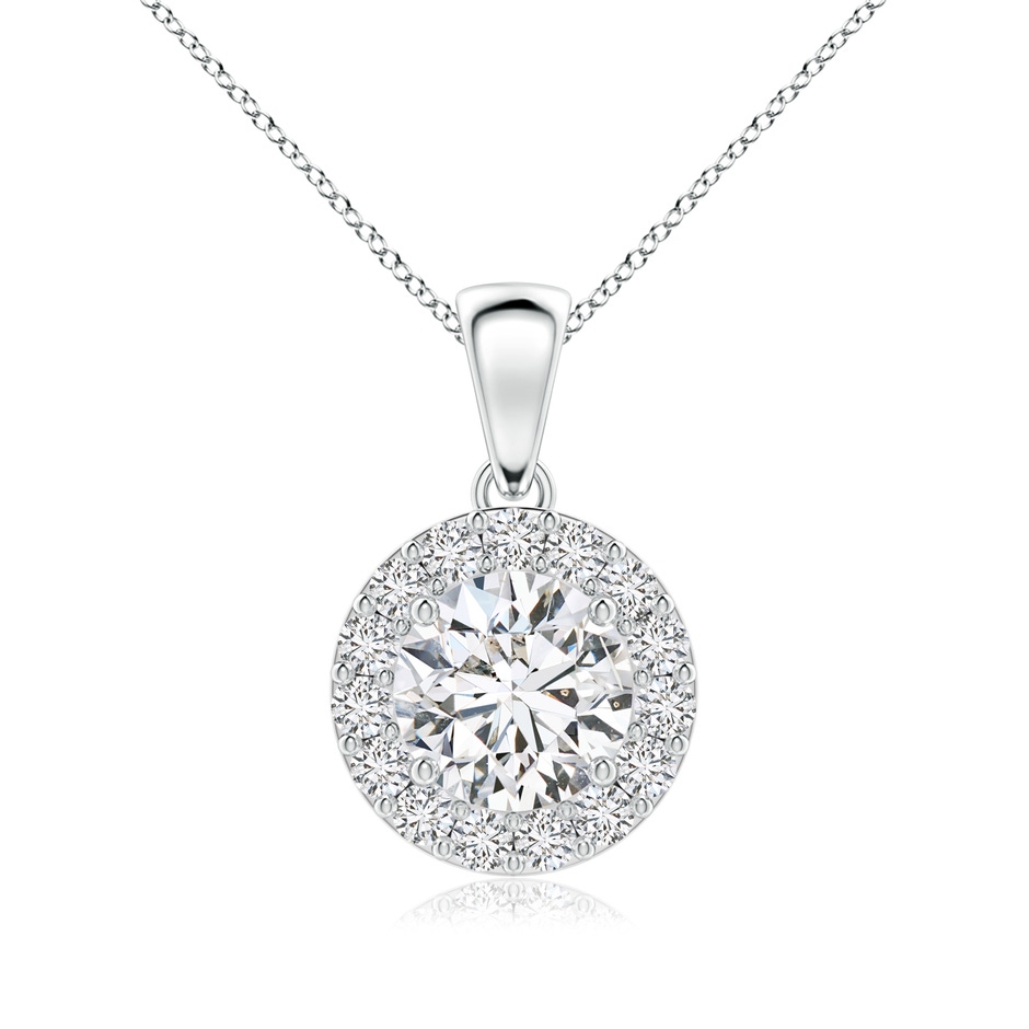 7mm HSI2 Round Diamond Halo Pendant in P950 Platinum 