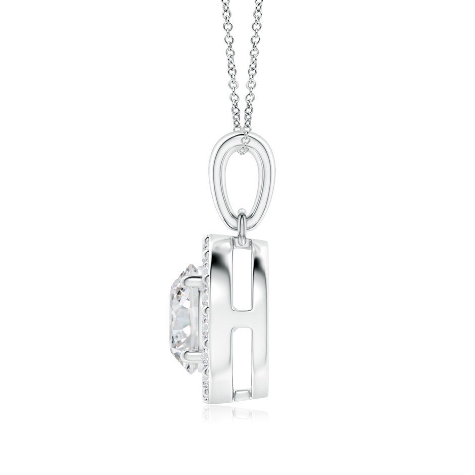 7mm HSI2 Round Diamond Halo Pendant in P950 Platinum side-1
