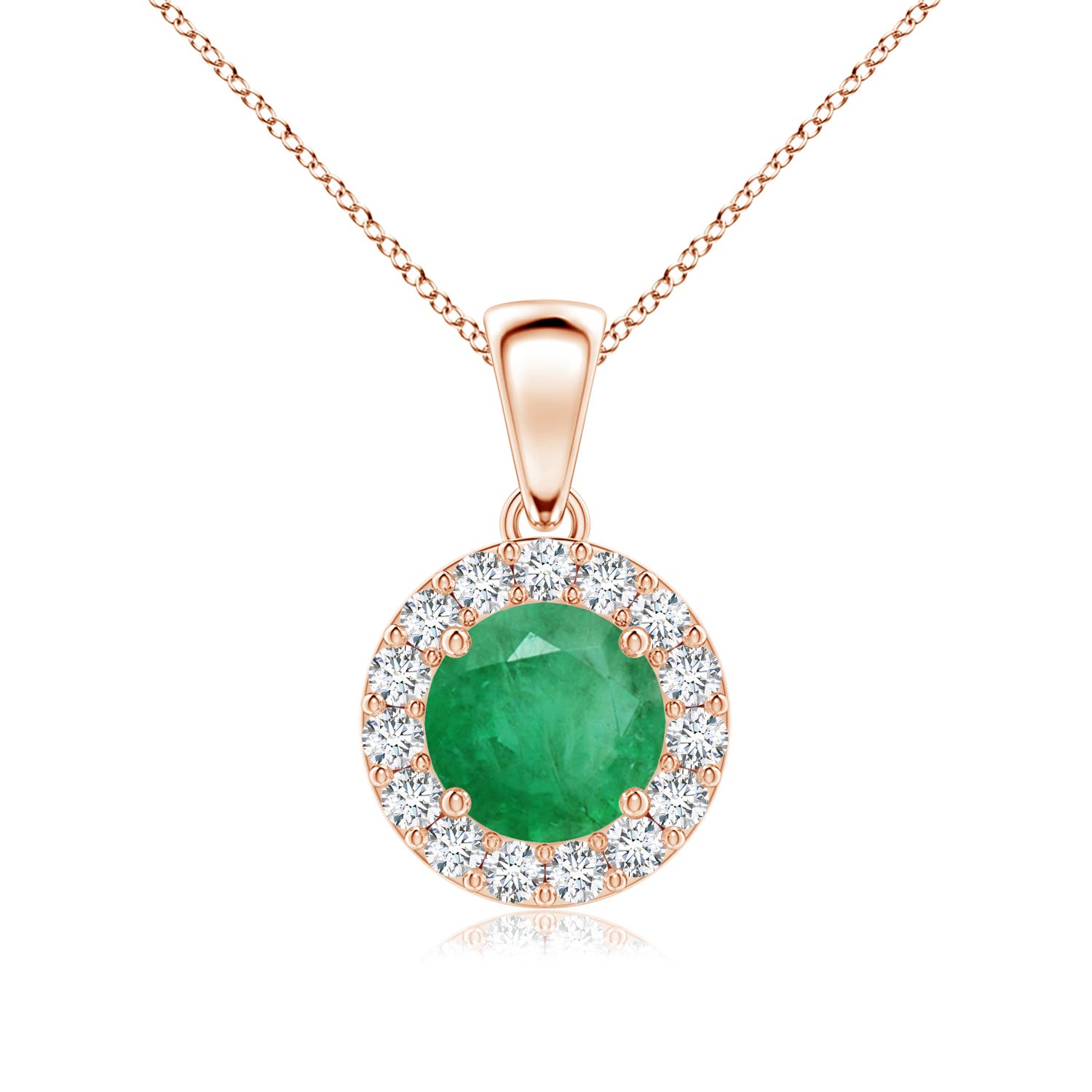 A - Emerald / 0.96 CT / 14 KT Rose Gold