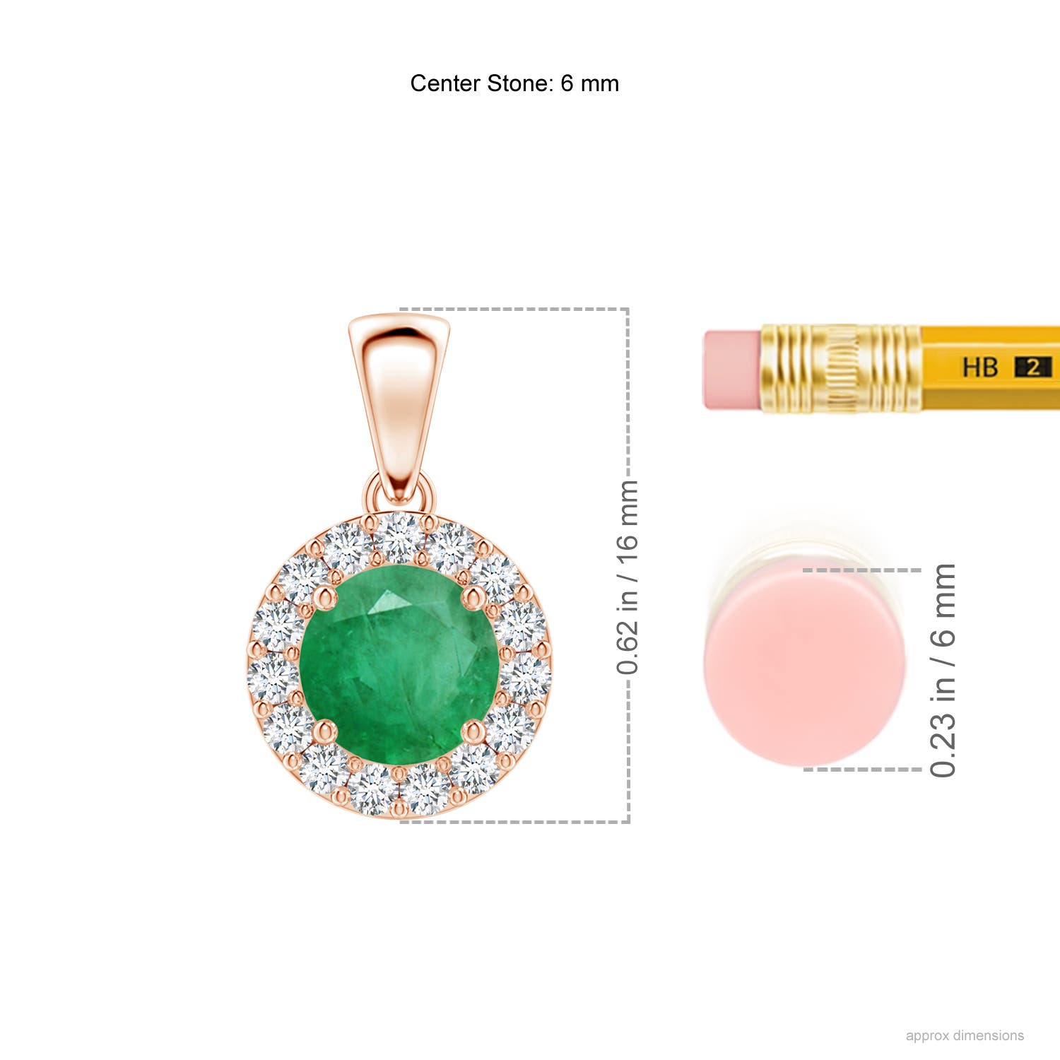 A - Emerald / 0.96 CT / 14 KT Rose Gold