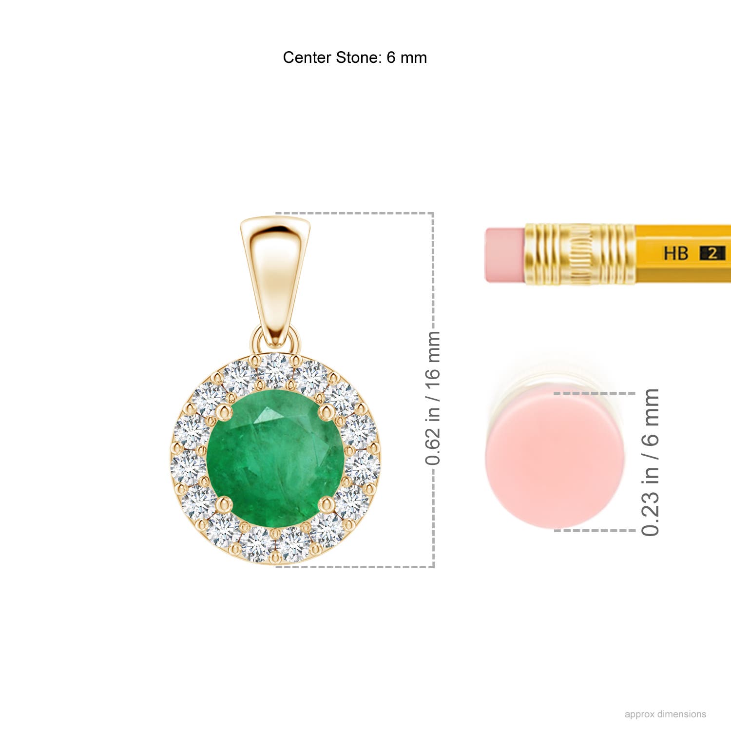 A - Emerald / 0.96 CT / 14 KT Yellow Gold