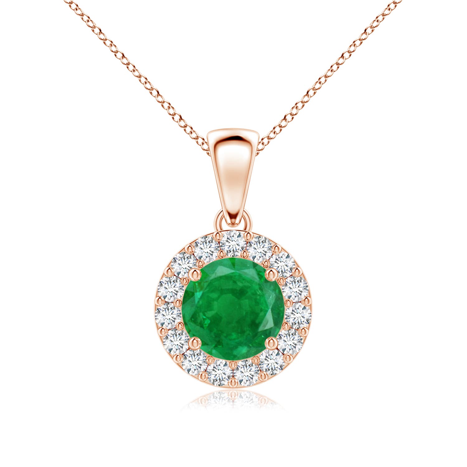 AA - Emerald / 0.96 CT / 14 KT Rose Gold