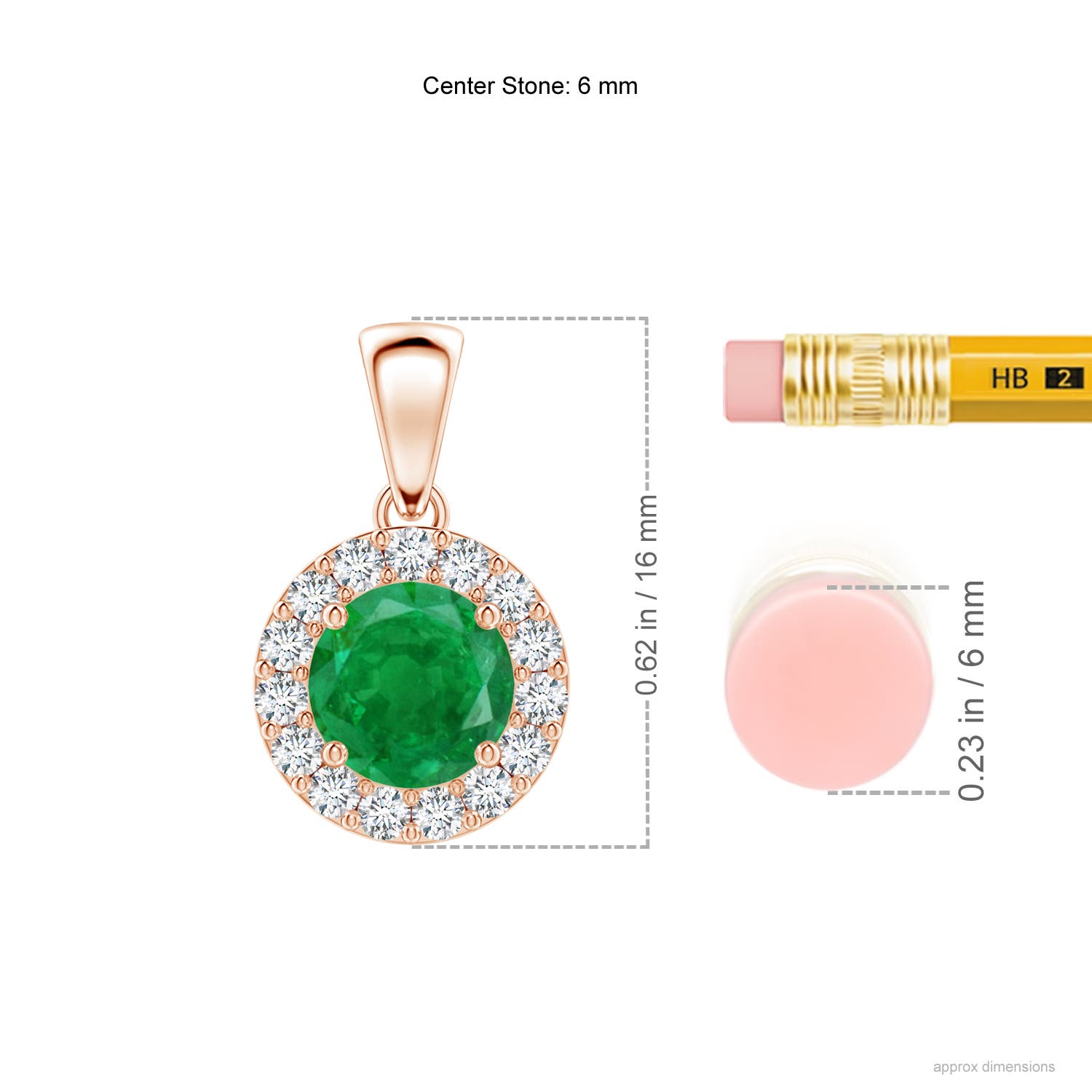 AA - Emerald / 0.96 CT / 14 KT Rose Gold