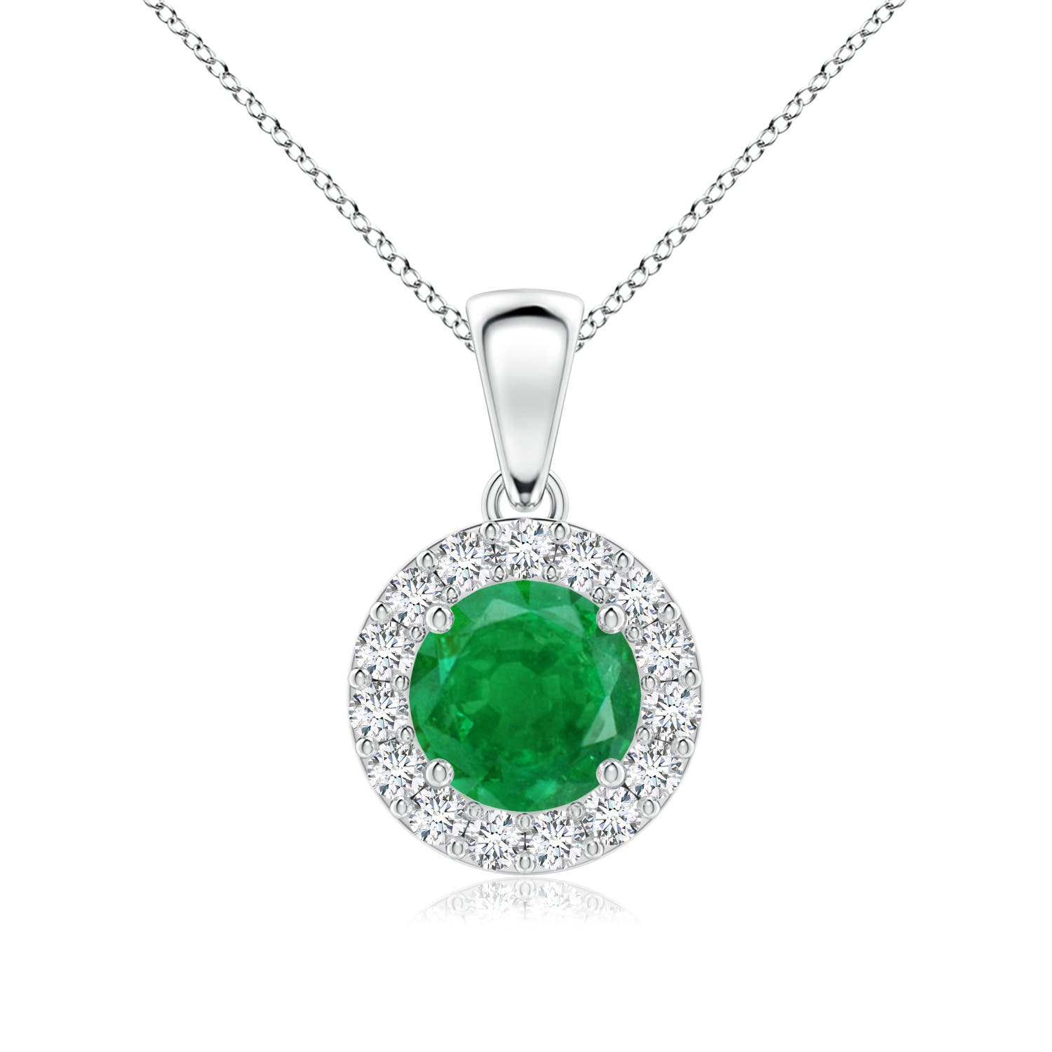 AA - Emerald / 0.96 CT / 14 KT White Gold