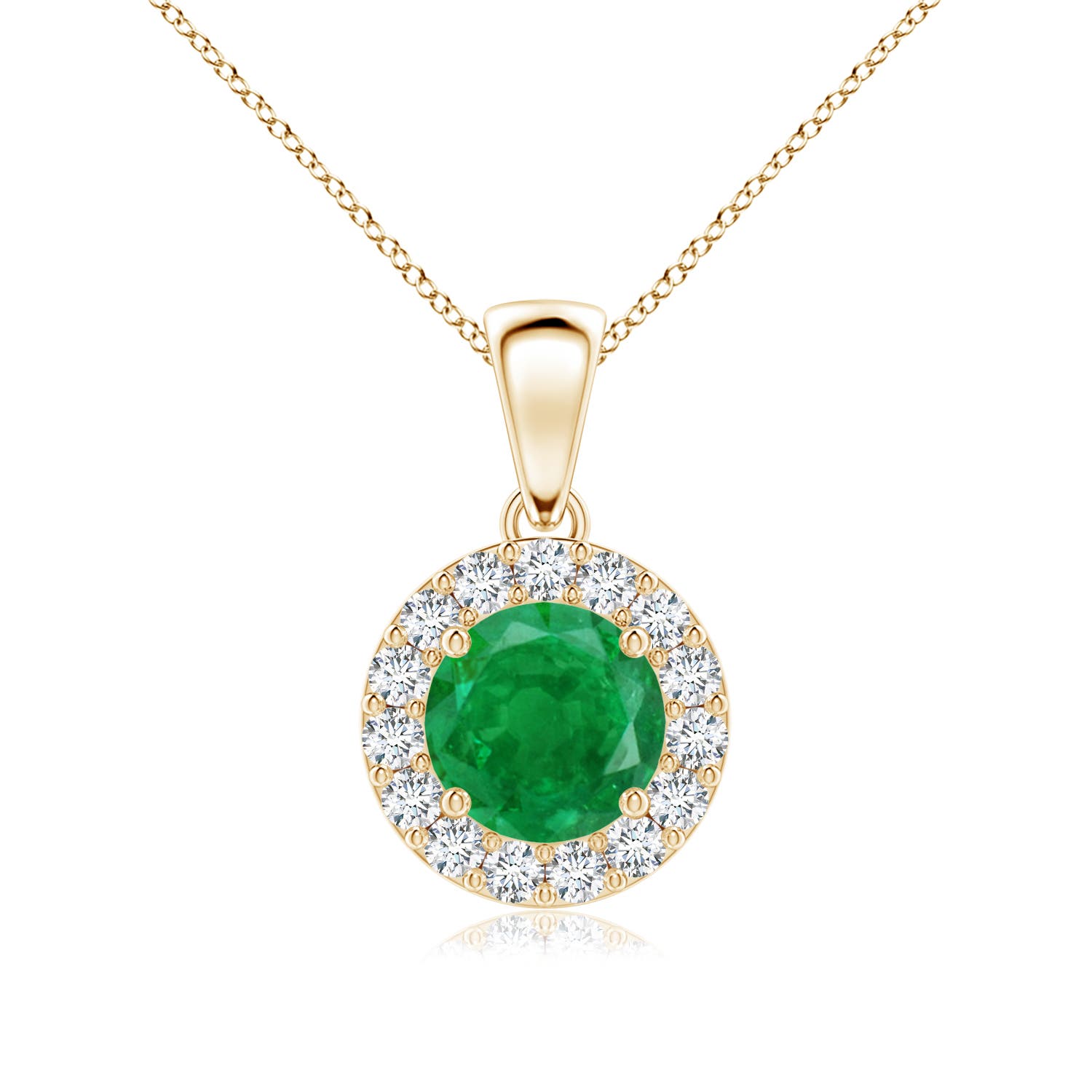 AA - Emerald / 0.96 CT / 14 KT Yellow Gold