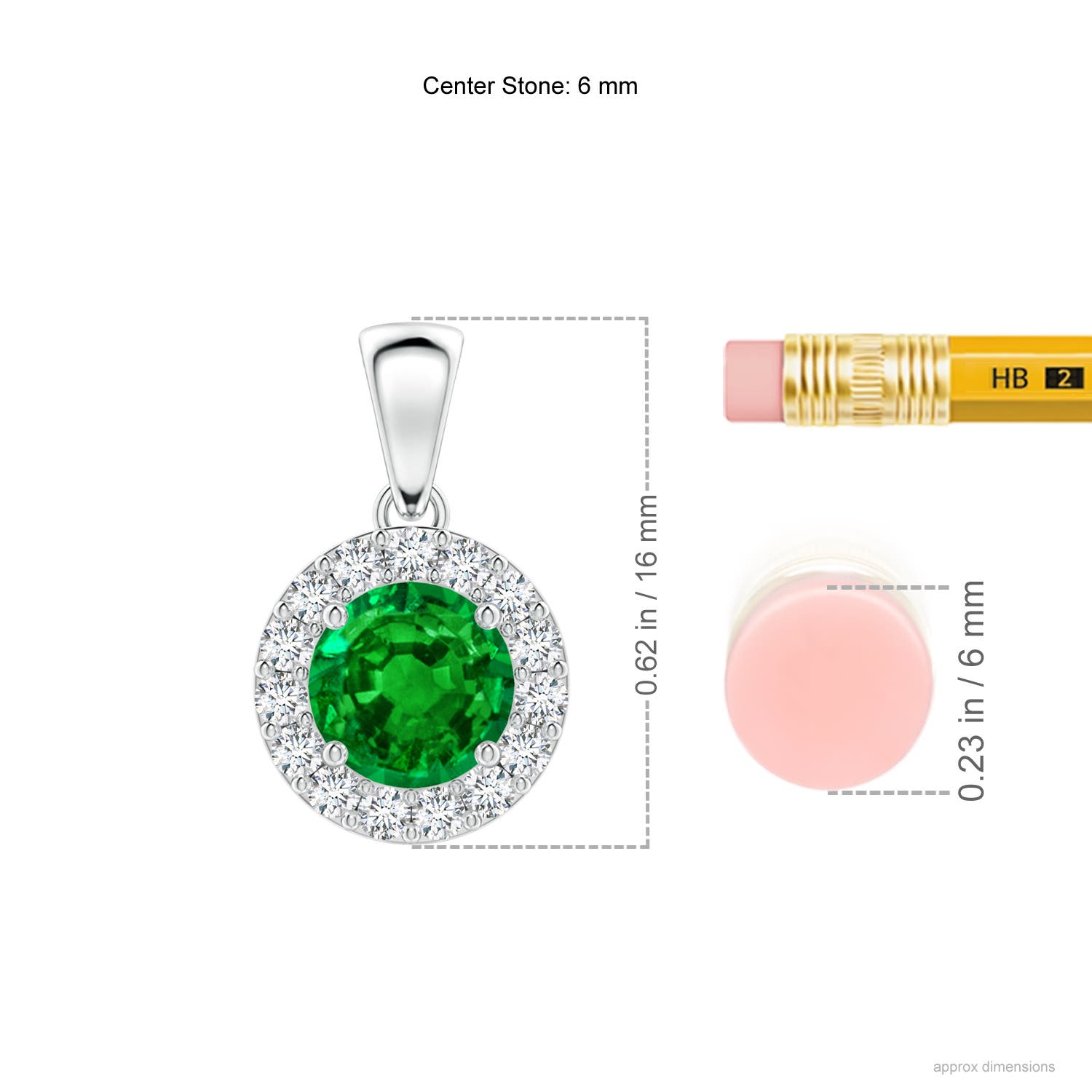 AAAA - Emerald / 0.96 CT / 14 KT White Gold