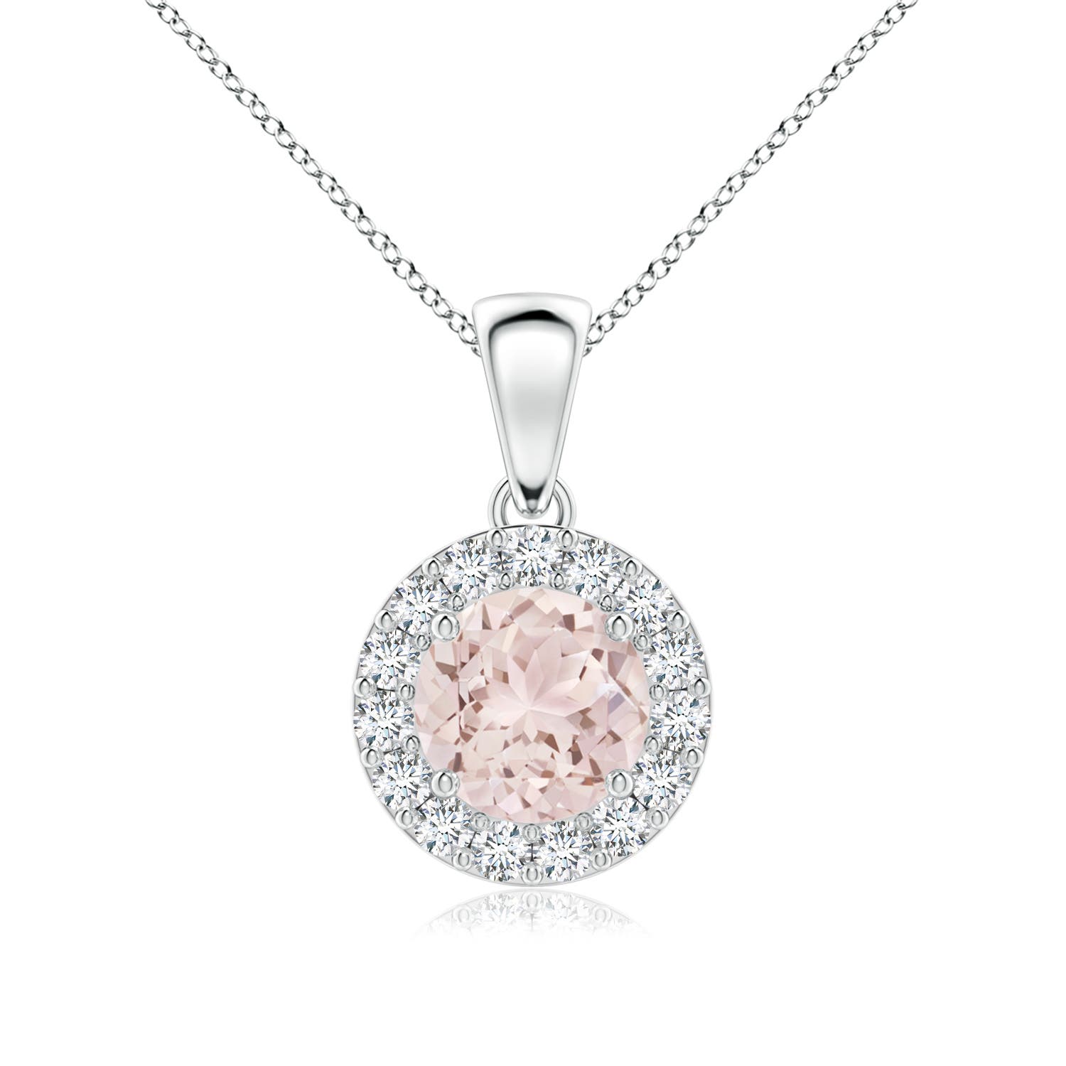 A - Morganite / 0.91 CT / 14 KT White Gold