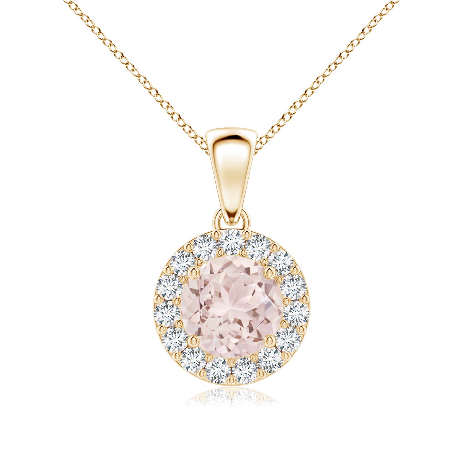 A - Morganite / 0.91 CT / 14 KT Yellow Gold