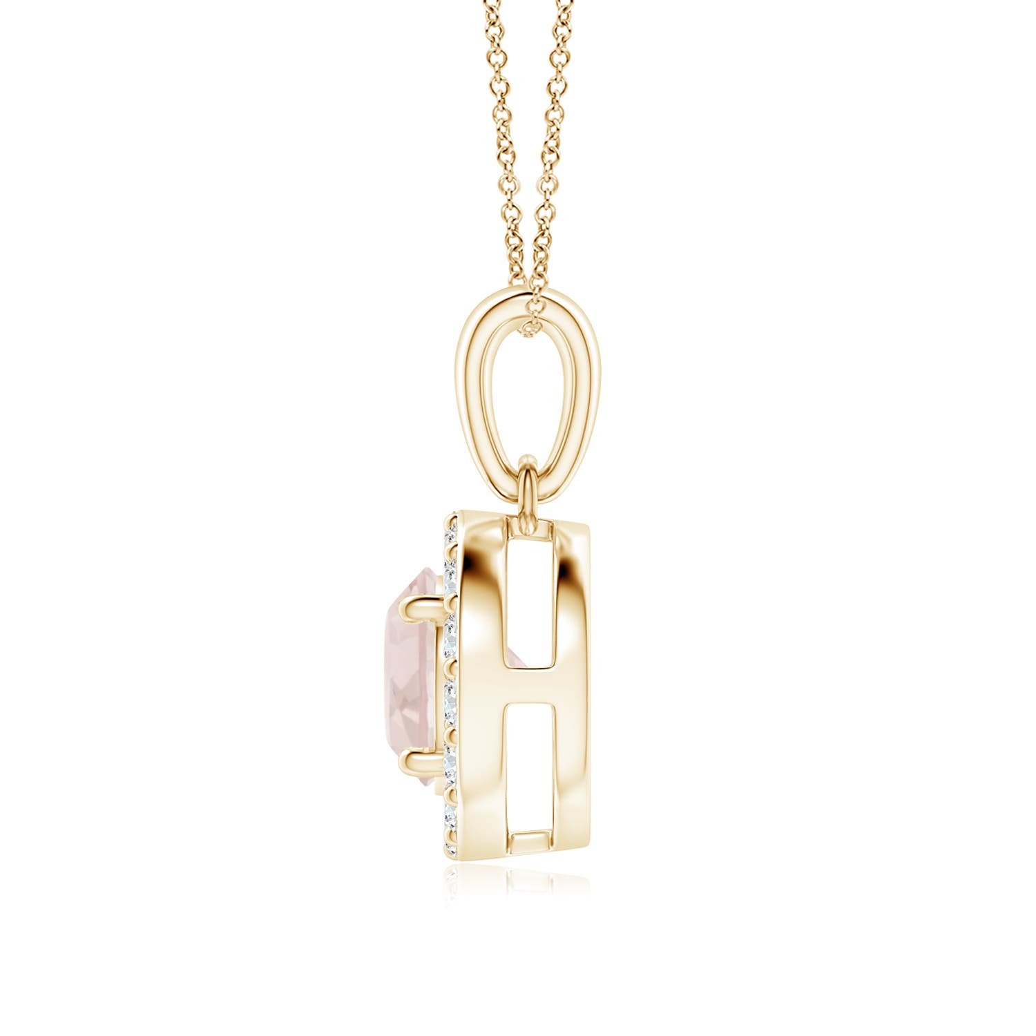 A - Morganite / 0.91 CT / 14 KT Yellow Gold