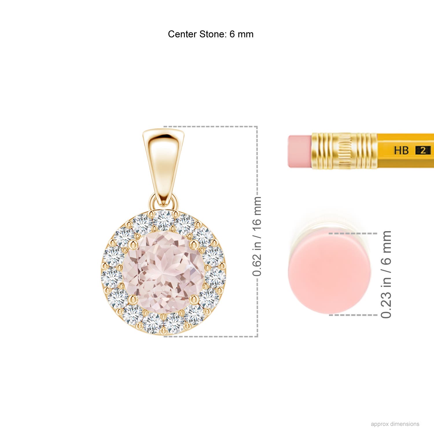 A - Morganite / 0.91 CT / 14 KT Yellow Gold