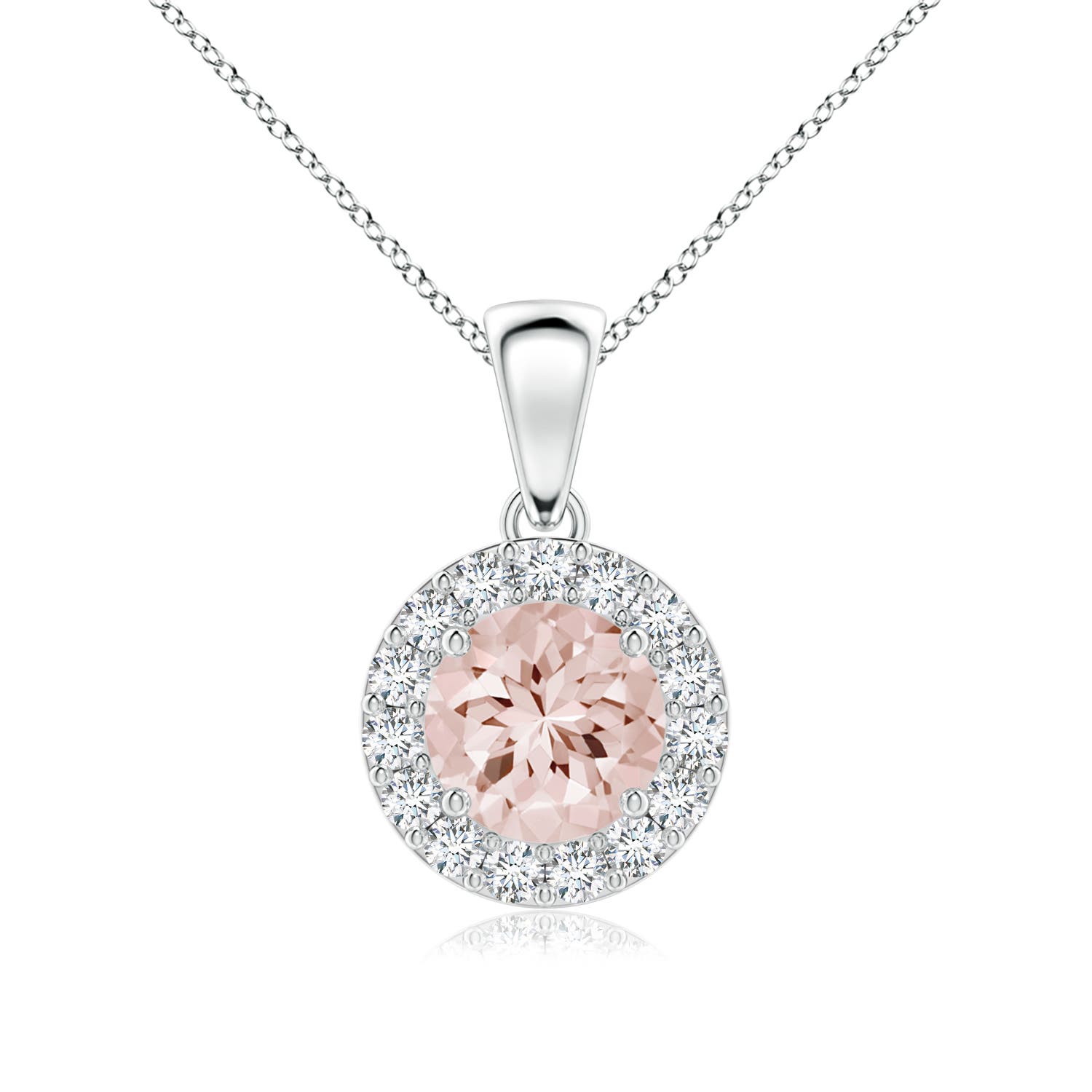 AA - Morganite / 0.91 CT / 14 KT White Gold