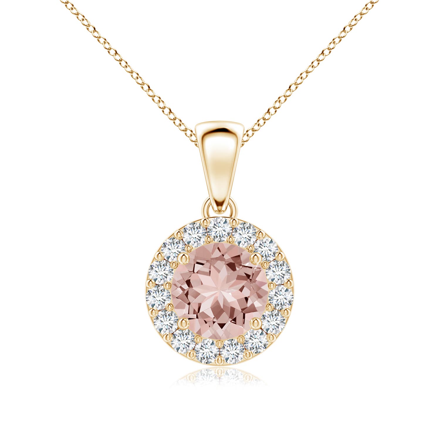 AAAA - Morganite / 0.91 CT / 14 KT Yellow Gold